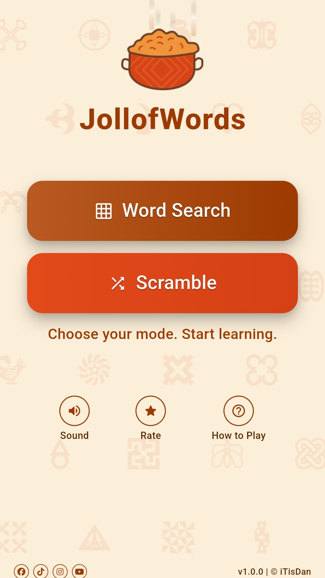 Main Menu Screen